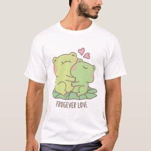 Cute Frogs Couple Forever Frogever Love Pun T-Shirt