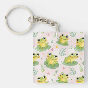 Cute frogs Pattern Key Ring