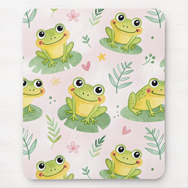 Cute frogs Pattern Mouse Mat (Front)