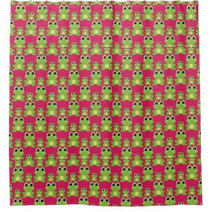 Cute frogs pattern shower curtain