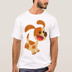 Cute Frolicking Cartoon Dog Women T-Shirt