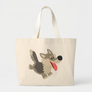 Cute Frolicsome Cartoon Wolf Bag