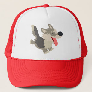 Cute Frolicsome Cartoon Wolf Hat