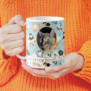 Cute From Cat Personalised Photo Fur Heart Love Coffee Mug