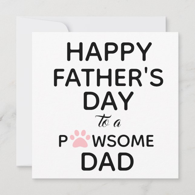 Cute From Dog to Dad Father's Day Card (Front)