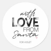 Cute From Santa Personalised Christmas Stickers