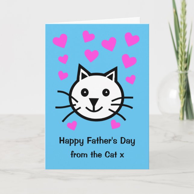 Cute From the Cat Fathers Day Card (Front)