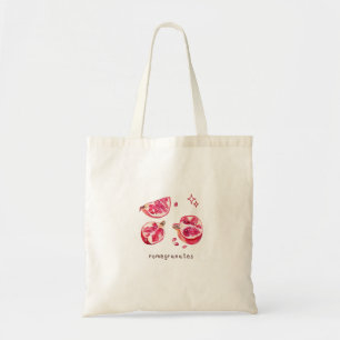 Cute fruit aesthetic pomegranate pink  tote bag