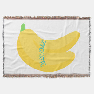 Cute Fruit Art / Tropical Food Aesthetic Throw Blanket