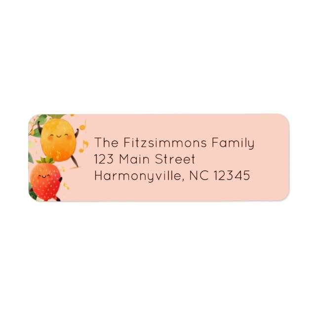 Cute Fruit Birthday Address (Front)