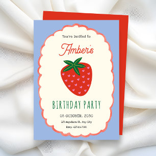 Cute fruit birthday invitation