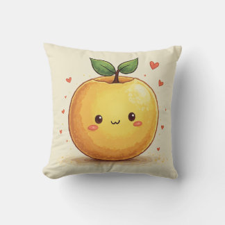 Cute fruit character pattern cushion