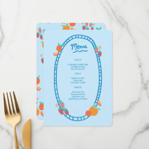 Cute Fruit CUSTOM Bridal Baby Shower Wedding Party Menu