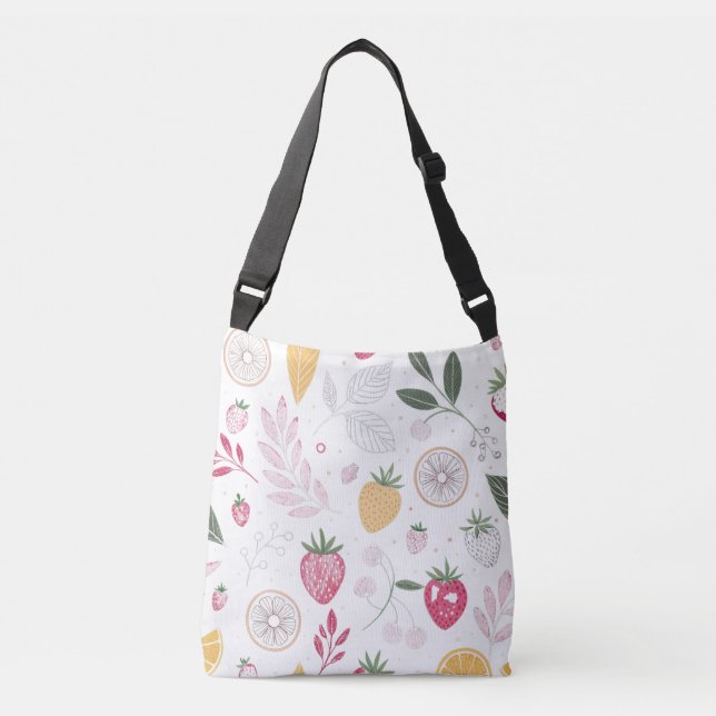 Cute Fruit Illustration Crossbody Bag (Front)