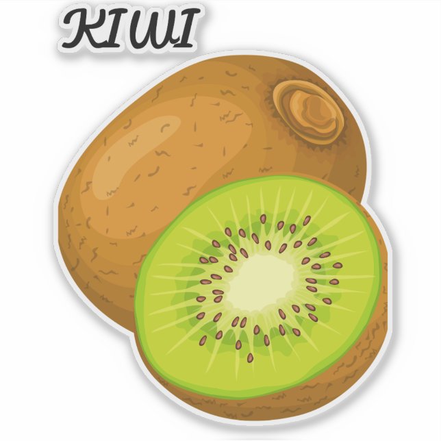 Cute Fruit Large 8" x 8" Custom-Cut Vinyl Stickers (Front)