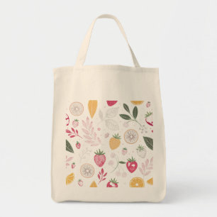 Cute Fruit Market Grocery Tote Bag