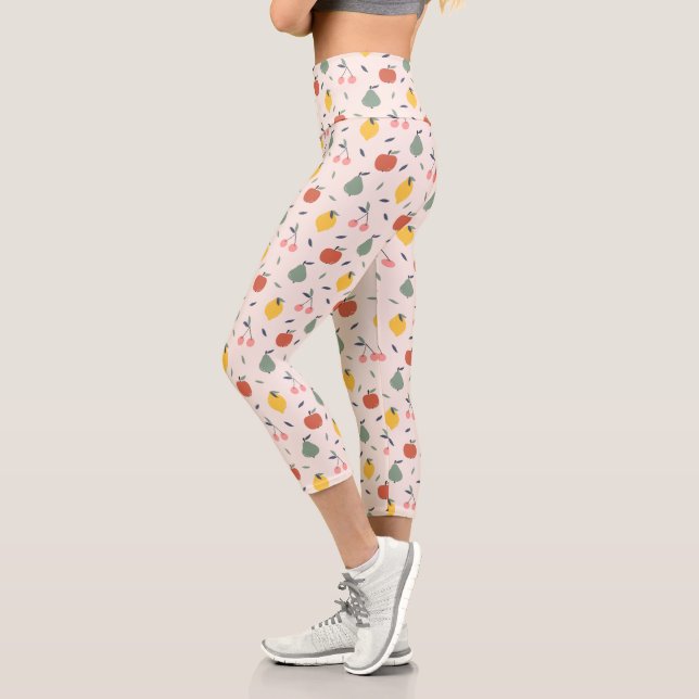 Cute Fruit Pattern Capri Leggings (Left)