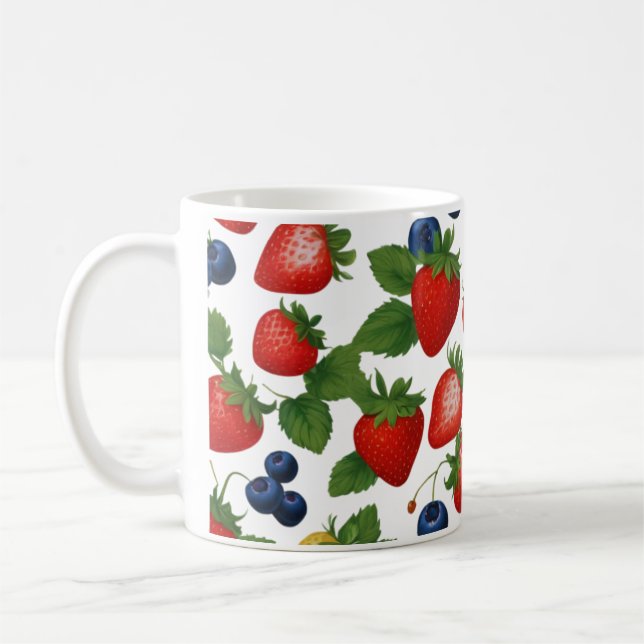 Cute fruit pattern coffee mug (Left)