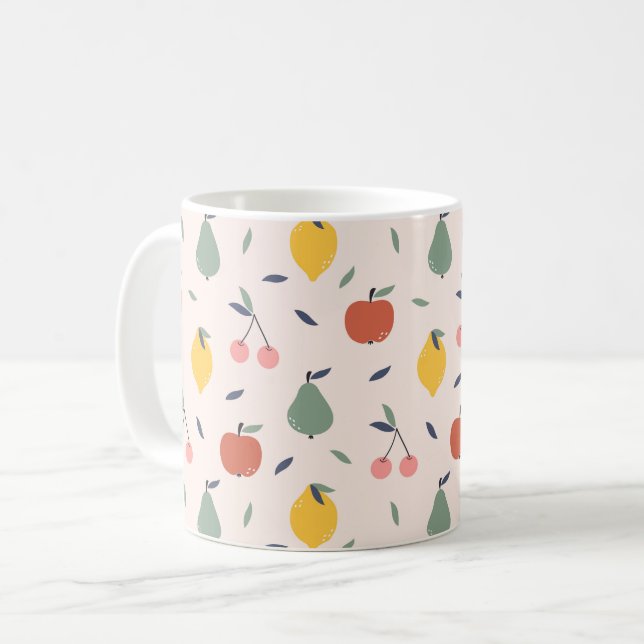 Cute Fruit Pattern Coffee Mug (Front Left)