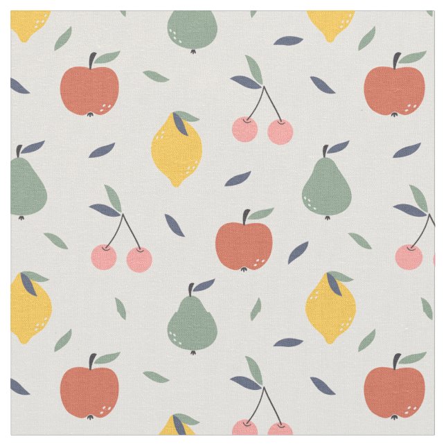 Cute Fruit Pattern Fabric (Close Up)