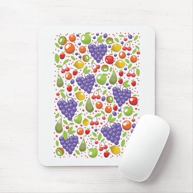 Cute Fruit pattern Mouse Mat (With Mouse)