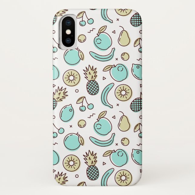 Cute Fruit Pattern Summery Line Drawing Case-Mate iPhone Case (Back)