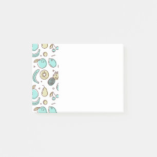 Cute Fruit Pattern Summery Line Drawing Post-it Notes