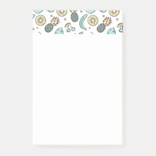 Cute Fruit Pattern Summery Line Drawing Post-it Notes