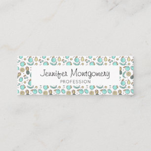 Cute Fruit Pattern Summery Themed Mini Business Card