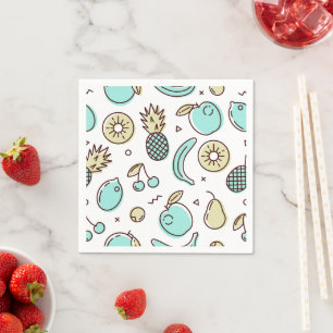 Cute Fruit Pattern Summery Themed Napkin
