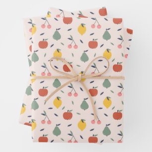 Cute Fruit Pattern Wrapping Paper Sheet