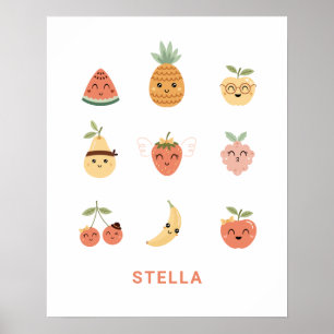 Cute Fruit Poster Print