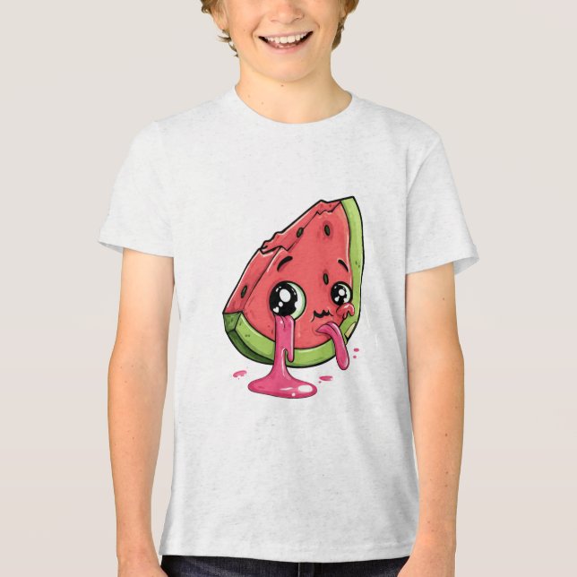 Cute Fruit Slice Graphic White Tee (Front)
