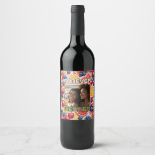 Cute Fruit Theme Wine label