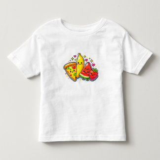 Cute Fruits and Pizza Y2K Toddler T-Shirt