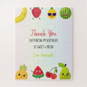 Cute Fruits Thank You First Birthday Party Gift Jigsaw Puzzle