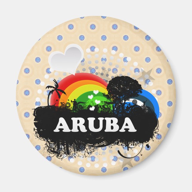 Cute Fruity Aruba Magnet (Front)