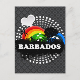 Cute Fruity Barbados Postcard
