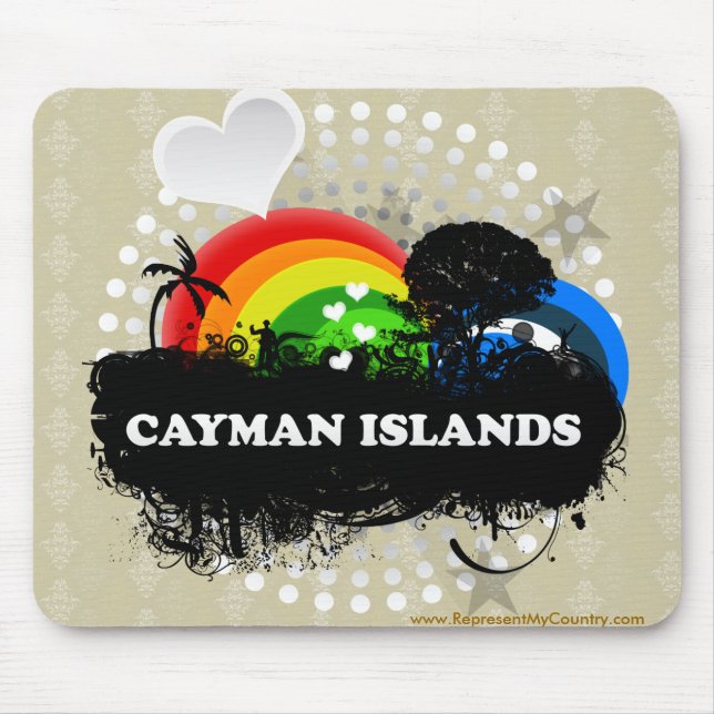 Cute Fruity Cayman Islands Mouse Mat (Front)
