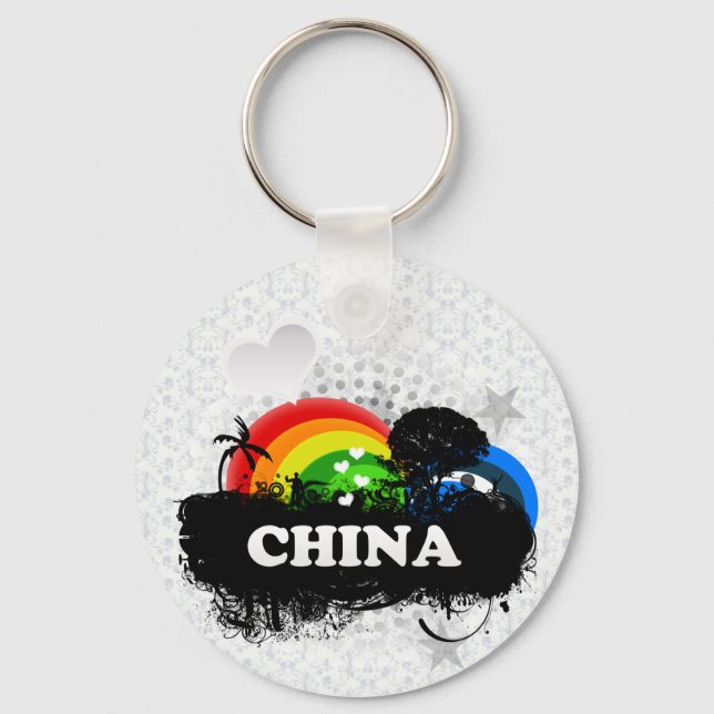 Cute Fruity China Key Ring (Front)