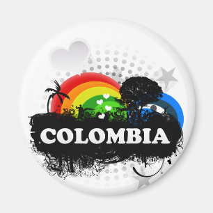 Cute Fruity Colombia Magnet
