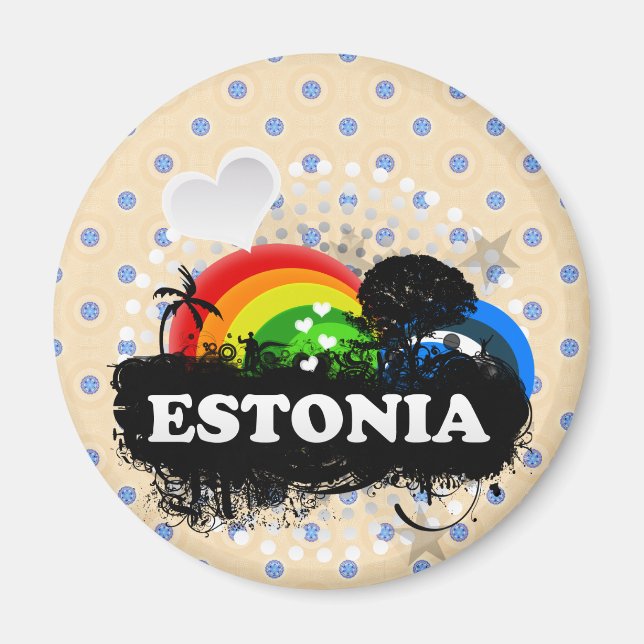 Cute Fruity Estonia Magnet (Front)