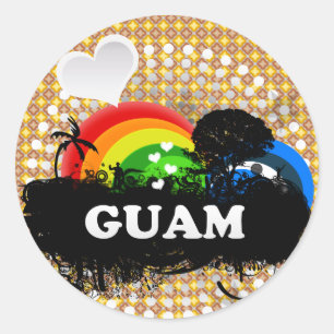 Cute Fruity Guam Classic Round Sticker