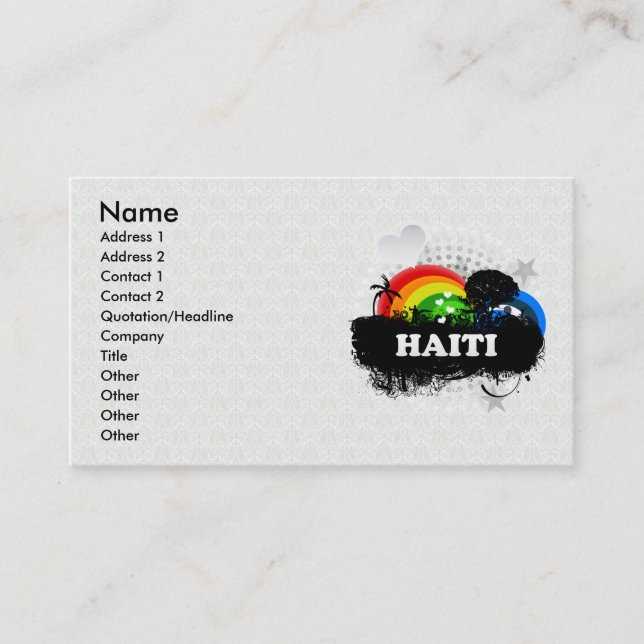 Cute Fruity Haiti Business Card (Front)