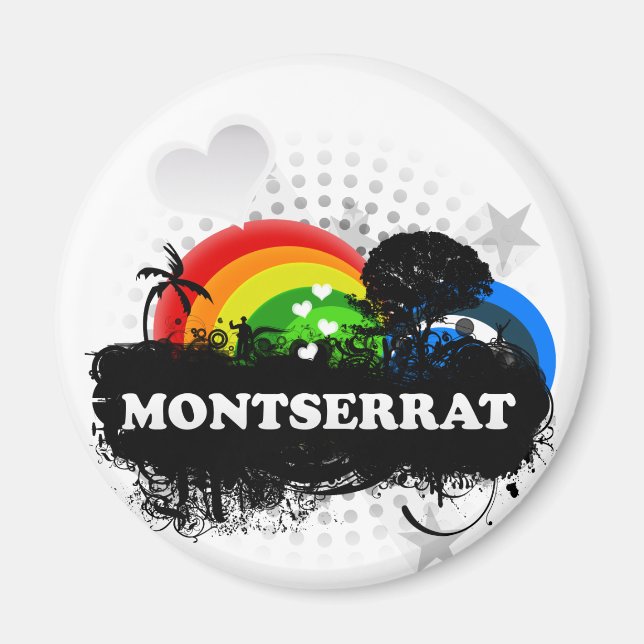 Cute Fruity Montserrat Magnet (Front)