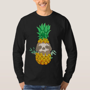 Cute Fruity Pineapple Sloth Fan T-Shirt