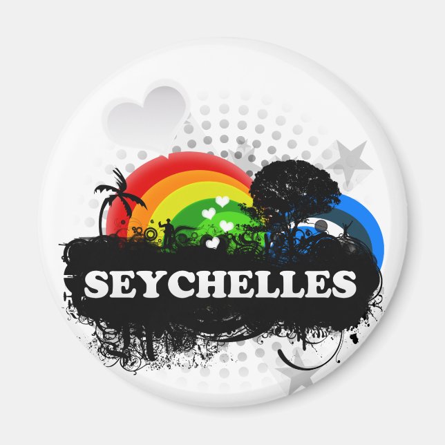 Cute Fruity Seychelles Magnet (Front)