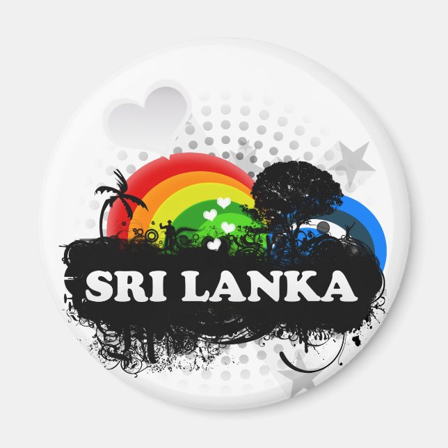 Cute Fruity Sri Lanka Magnet (Front)