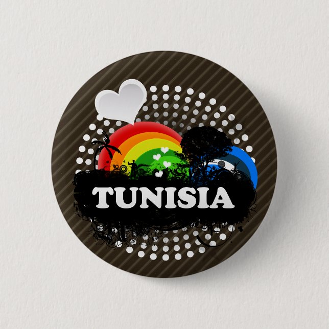 Cute Fruity Tunisia 6 Cm Round Badge (Front)