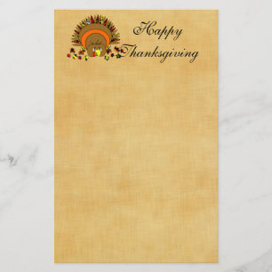 Cute Full Colour Turkey Stationery